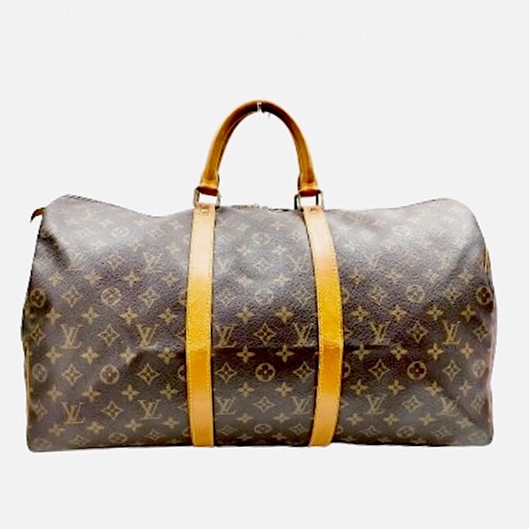 LOUIS VUITTON Keepall LV50 Boston Weekend Duffle Crossbody Shoulder Bag SP0922 - Picture 12 of 12